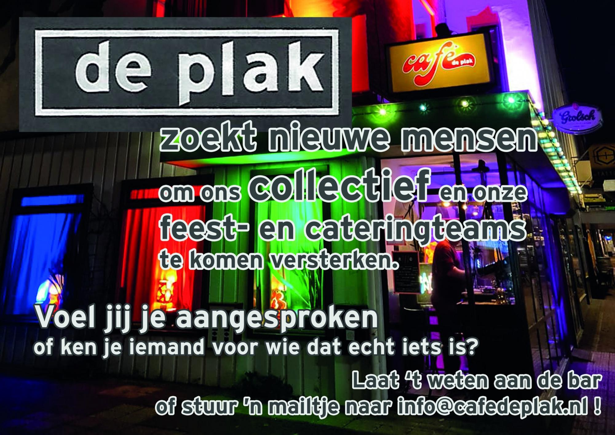 Vacature Café de Plak